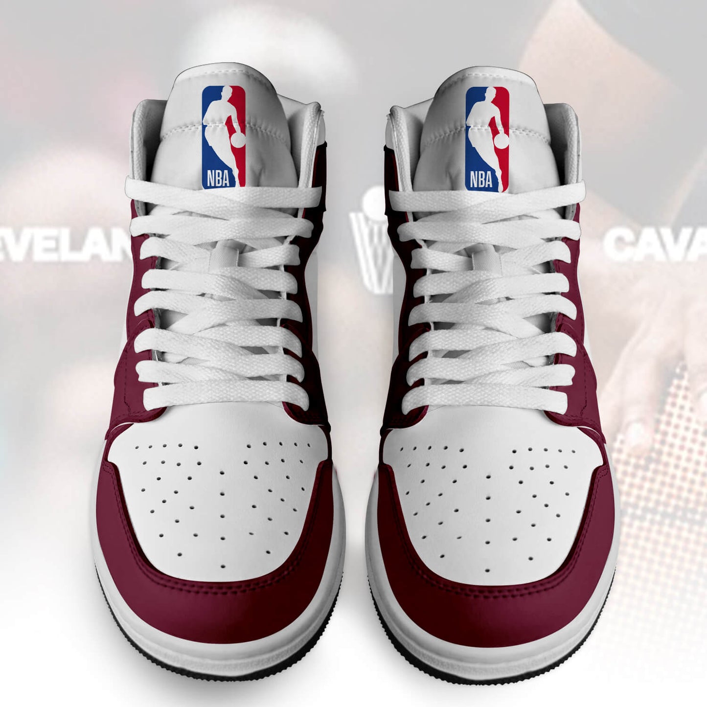 Ideafootwear Cleveland Cavaliers AJ1 High Sneakers Shoes For Men And Women 1