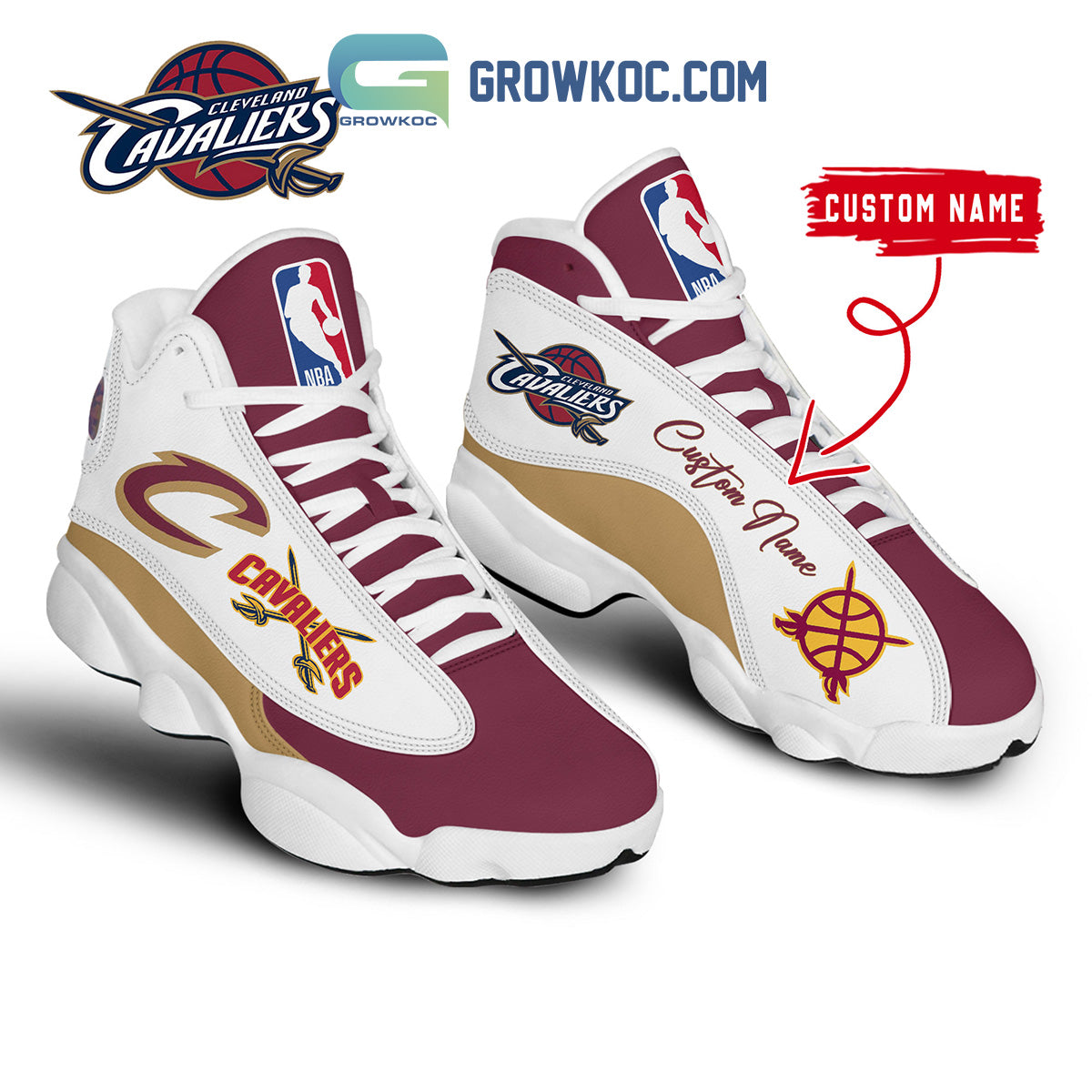 Ideafootwear Cleveland Cavaliers AJ13 Sneakers Shoes For Men And Women 1