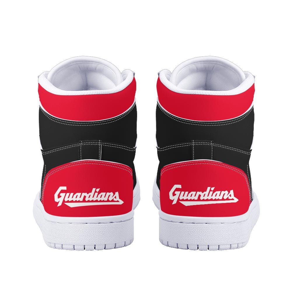 Ideafootwear Cleveland Guardians AJ1 High Sneakers Shoes For Men And Women 3