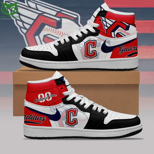 Ideafootwear Cleveland Guardians AJ1 High Sneakers Shoes For Men And Women 5