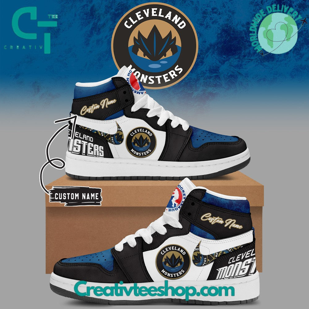 Ideafootwear Cleveland Monsters AJ1 High Sneakers Shoes For Men And Women 1