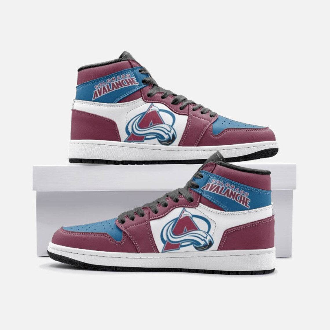Ideafootwear Colorado Avalanche AJ1 High Sneakers Shoes For Men And Women 5