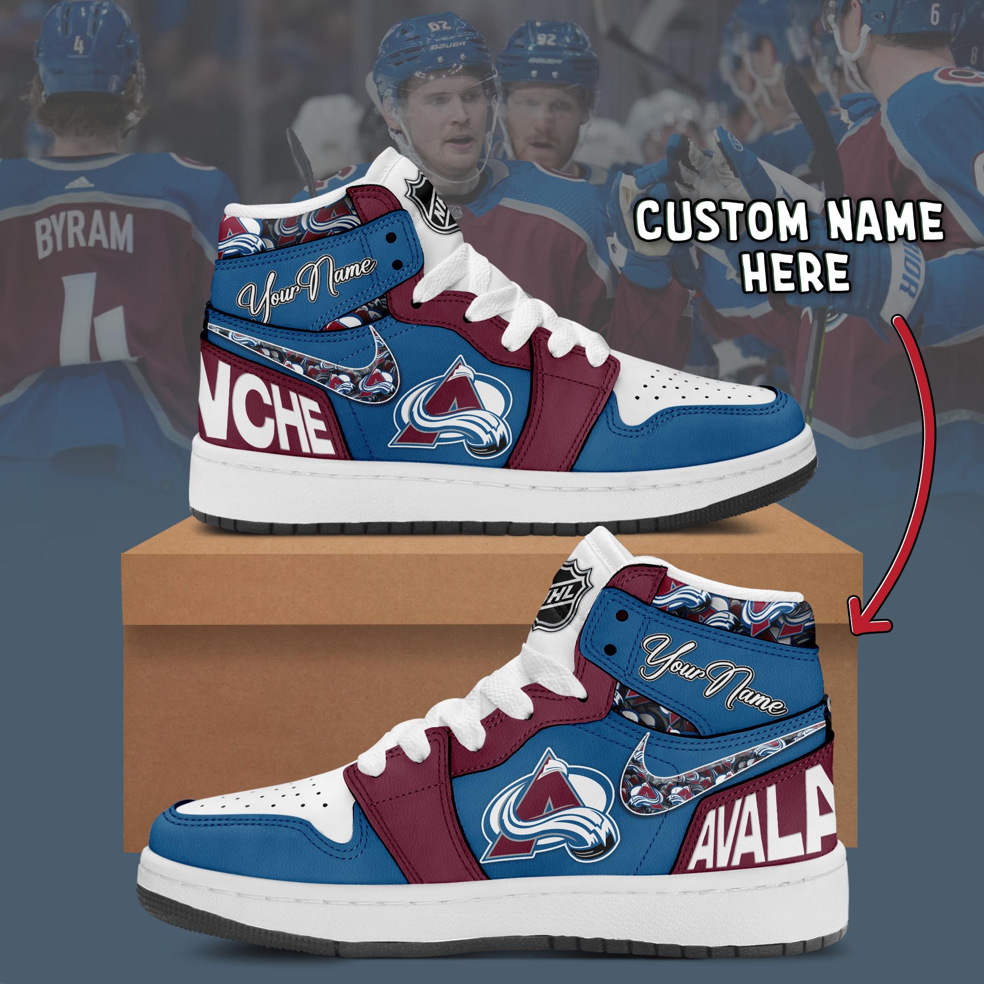 Ideafootwear Colorado Avalanche AJ1 High Sneakers Shoes For Men And Women 2