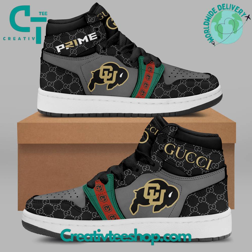 Ideafootwear Colorado Buffaloes AJ1 High Sneakers Shoes For Men And Women 6