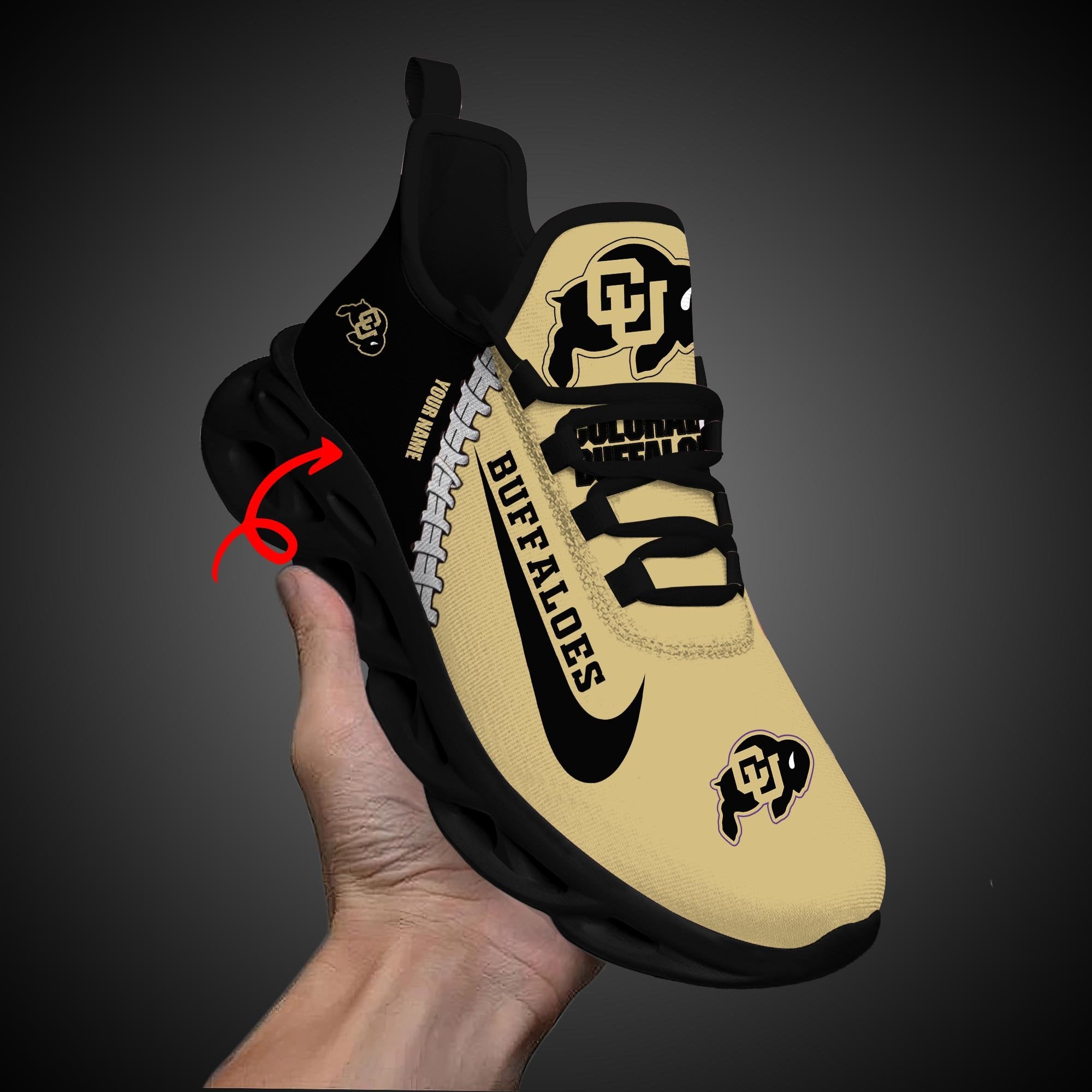 Ideafootwear Colorado Buffaloes Max Soul Shoes Sneakers For Men And Women 1