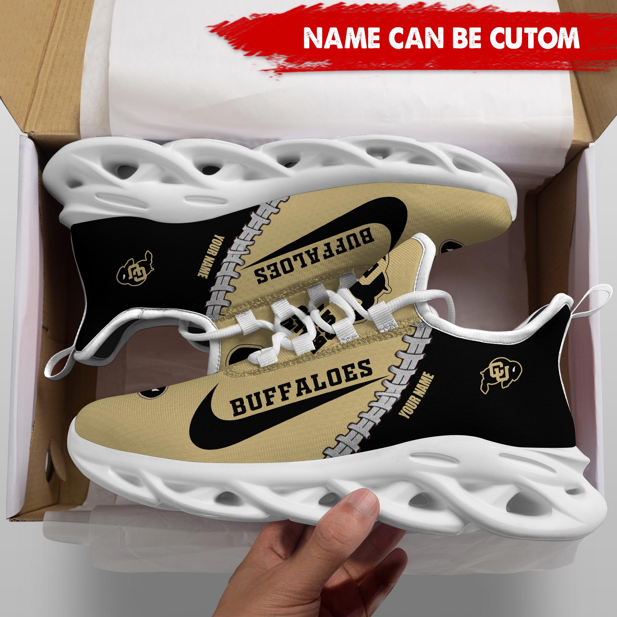 Ideafootwear Colorado Buffaloes Max Soul Shoes Sneakers For Men And Women 1