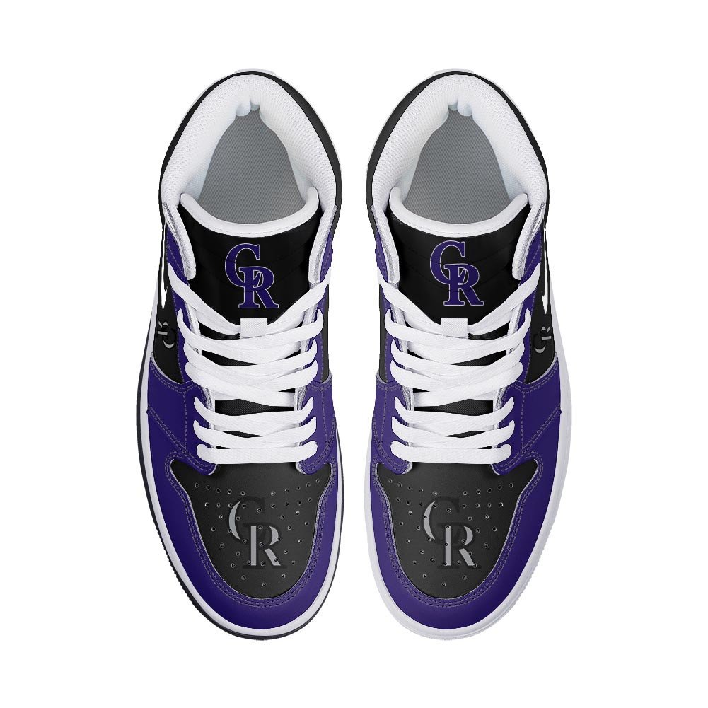 Ideafootwear Colorado Rockies AJ1 High Sneakers Shoes For Men And Women 3