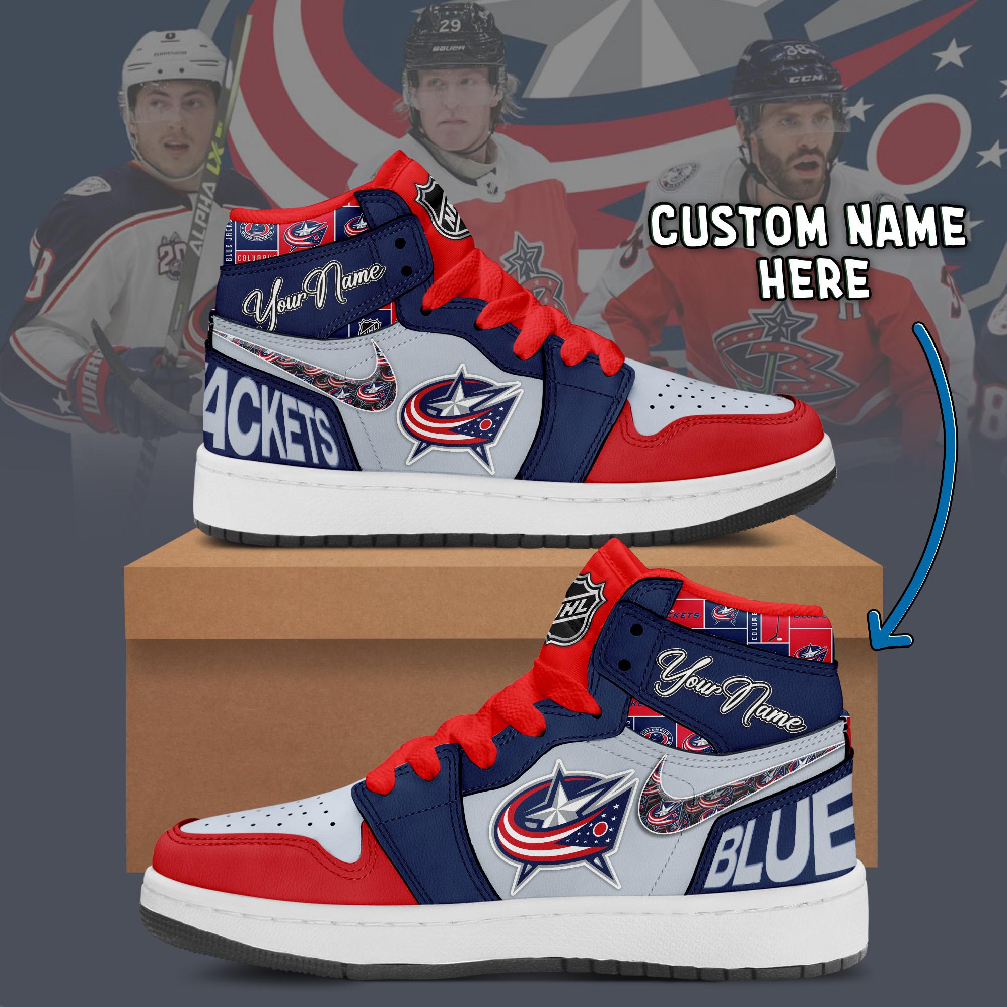 Ideafootwear Columbus Blue AJ1 High Sneakers Shoes For Men And Women 1