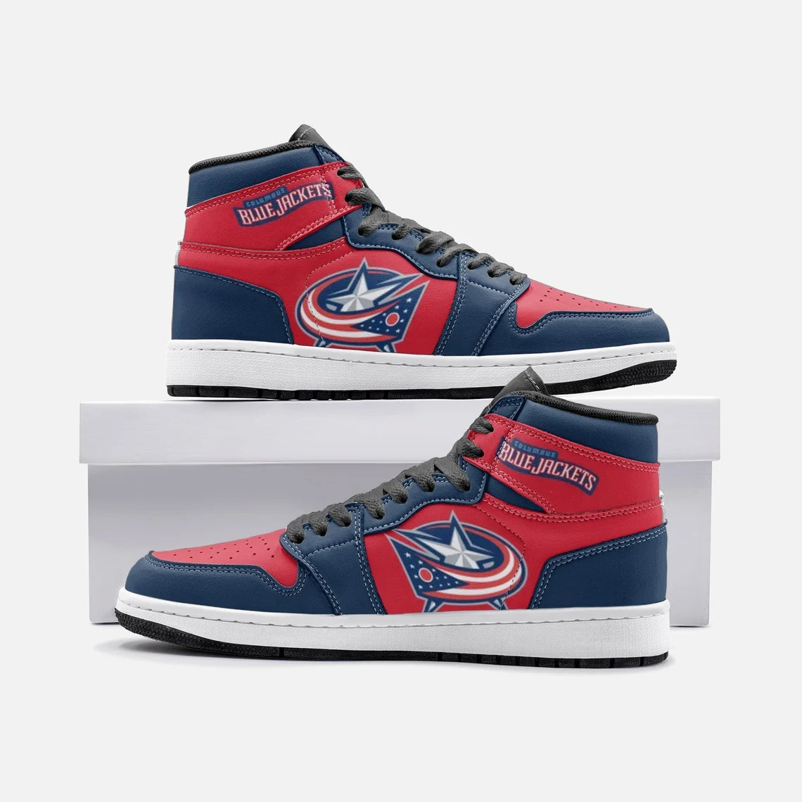 Ideafootwear Columbus Blue Jackets AJ1 High Sneakers Shoes For Men And Women 4