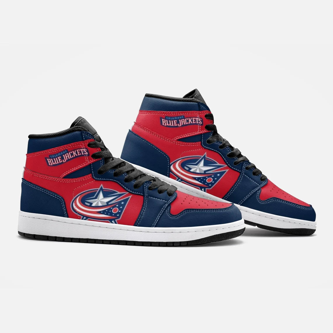 Ideafootwear Columbus Blue Jackets AJ1 High Sneakers Shoes For Men And Women 4