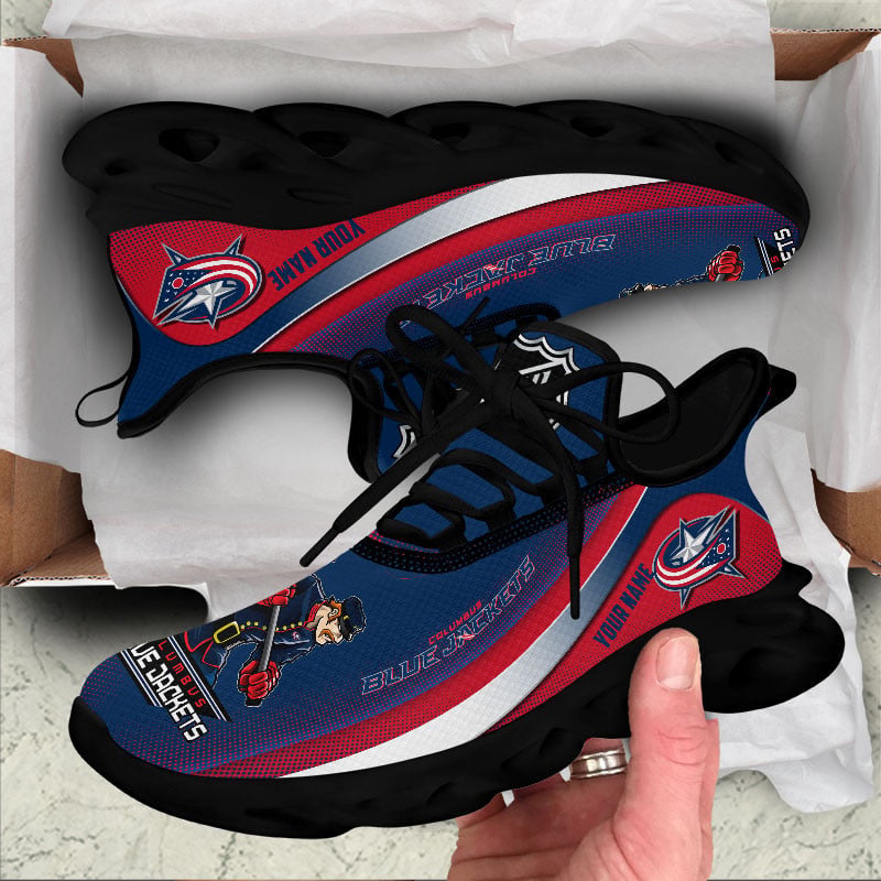 Ideafootwear Columbus Blue Jackets Max Soul Shoes Sneakers For Men And Women 2