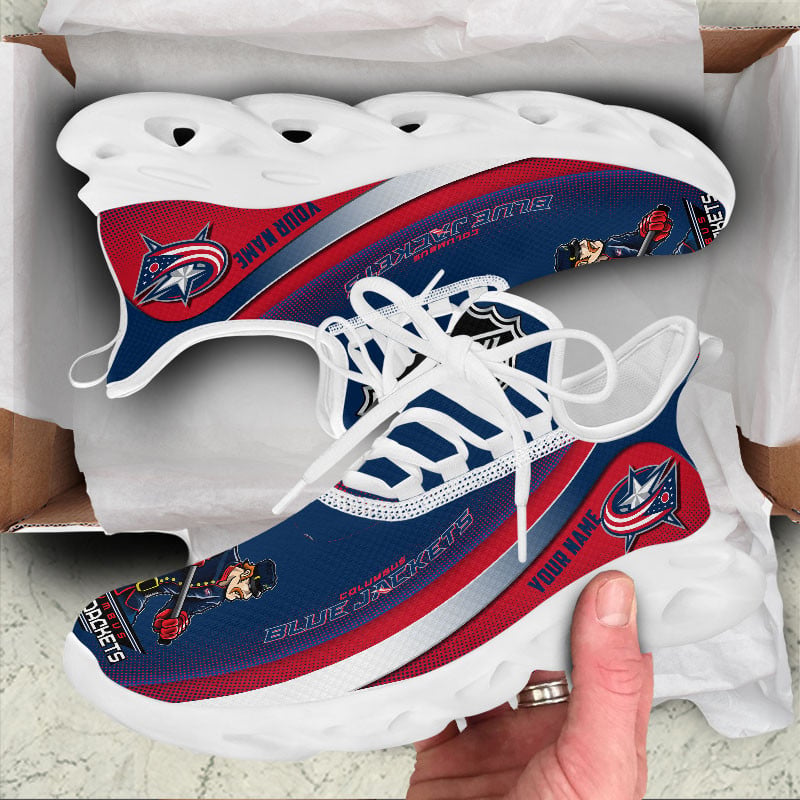 Ideafootwear Columbus Blue Jackets Max Soul Shoes Sneakers For Men And Women 2