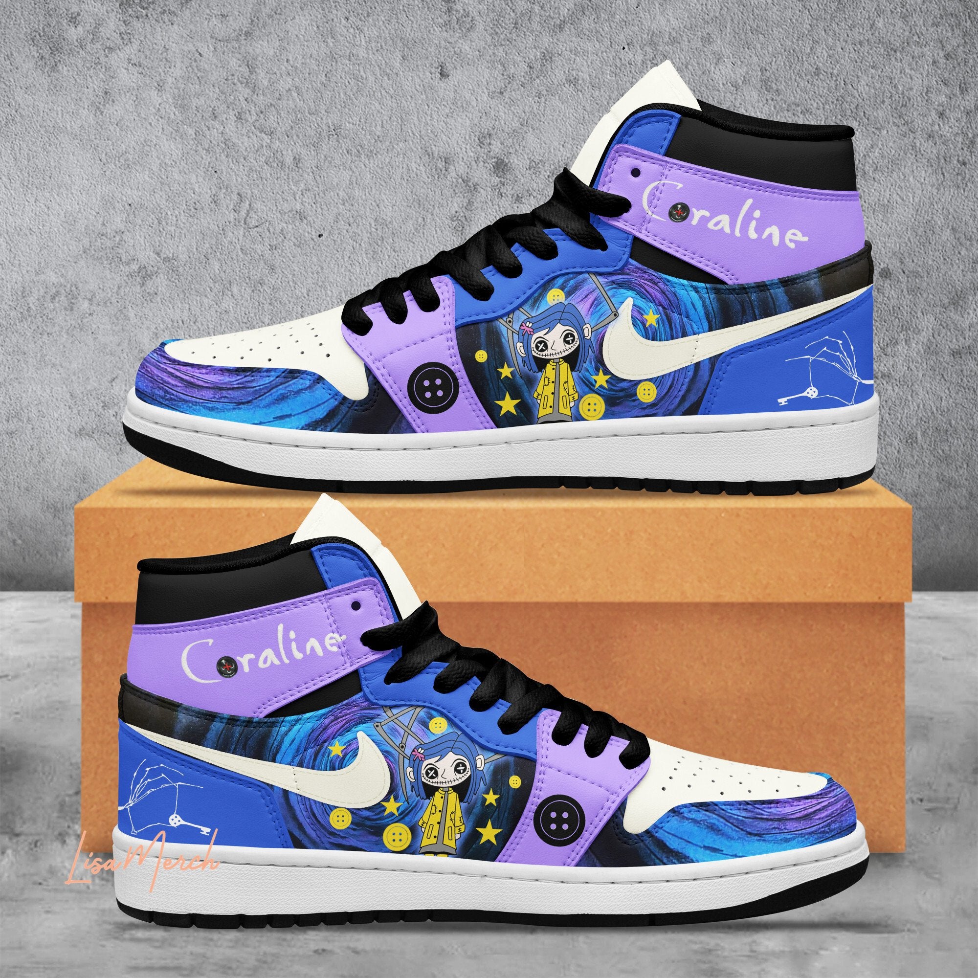 Ideafootwear Coraline AJ1 High Sneakers Shoes For Men And Women 2