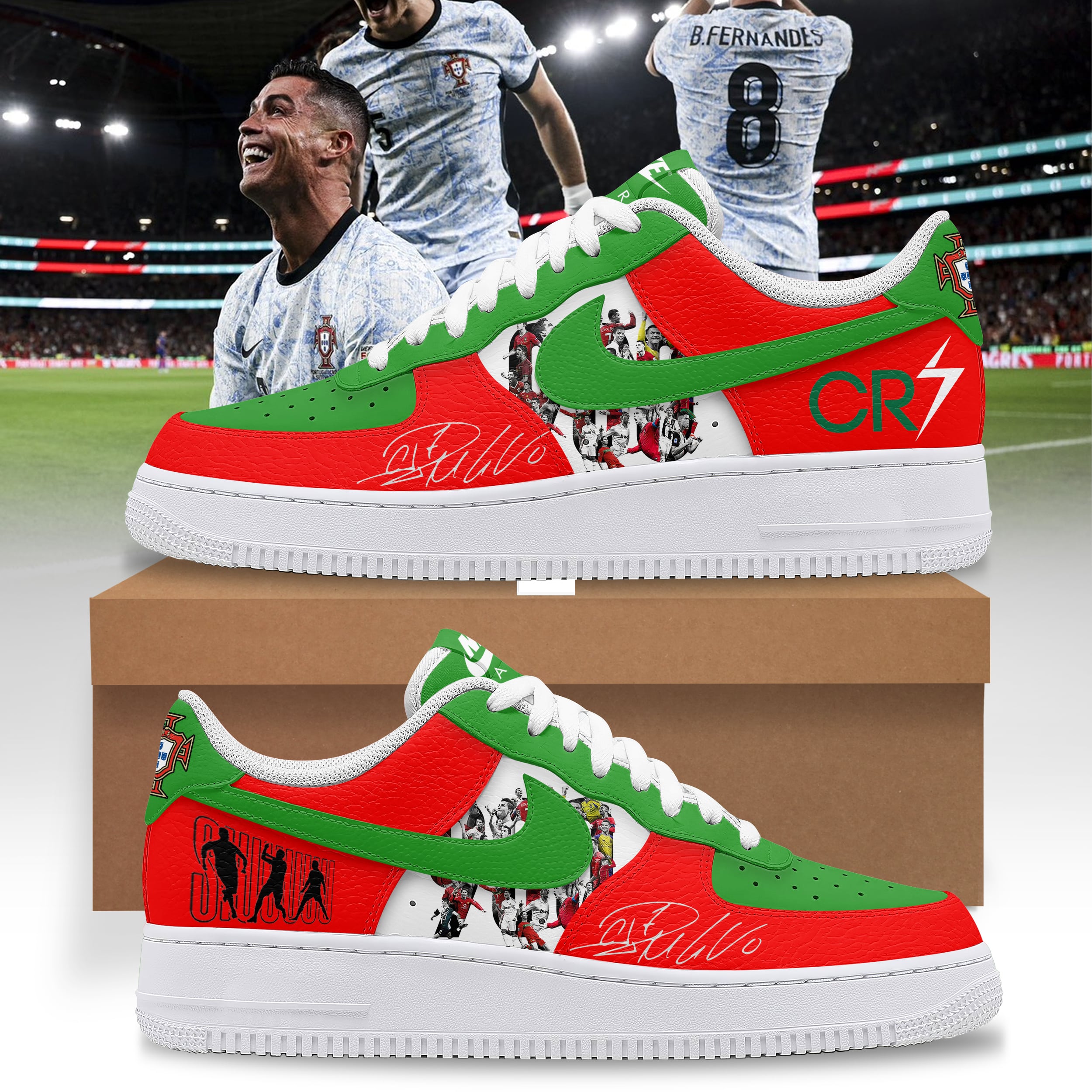 Ideafootwear Cristiano Ronaldo Air Low-Top Sneakers Shoes For Men And Women 4