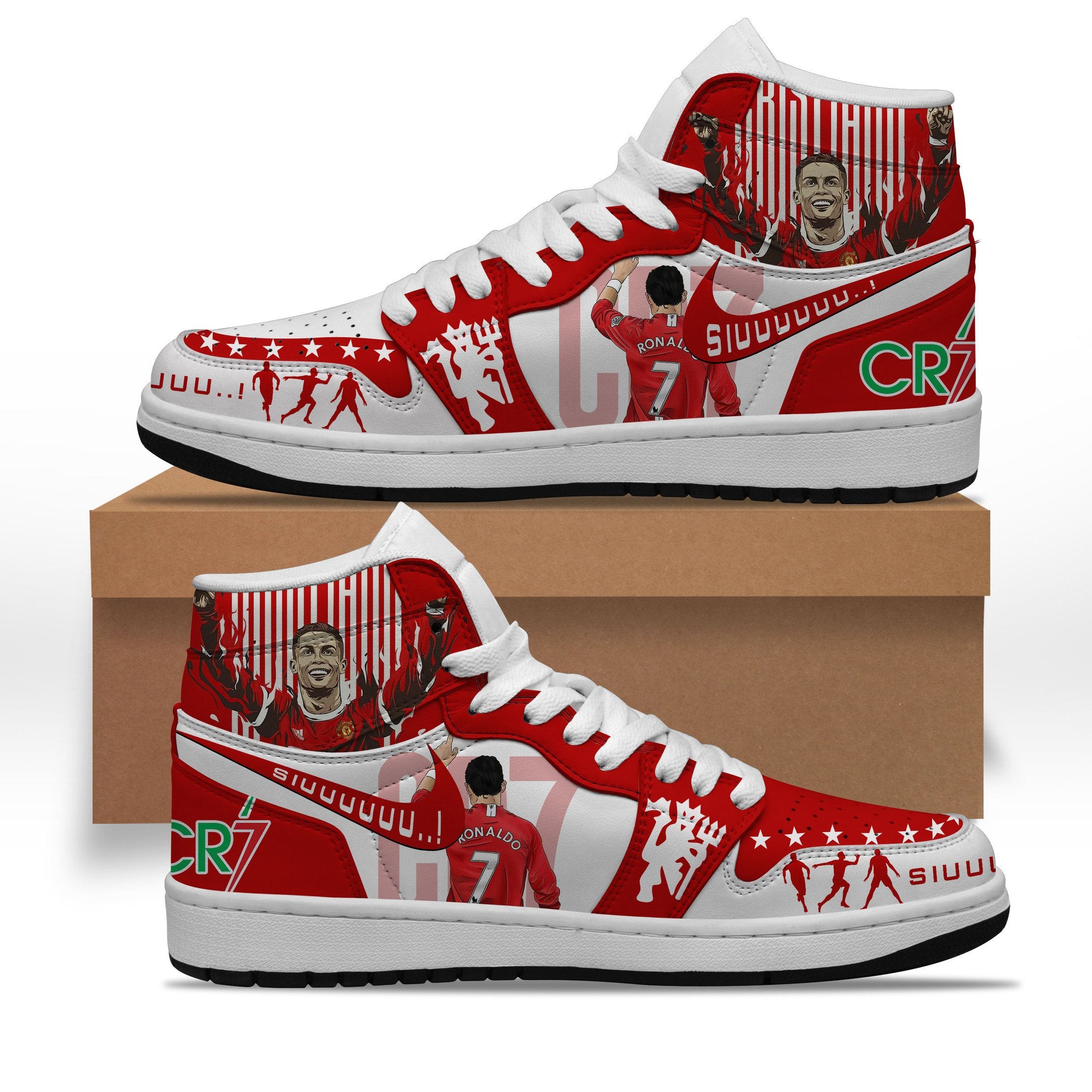 Ideafootwear Cristiano Ronaldo AJ1 High Sneakers Shoes For Men And Women 4