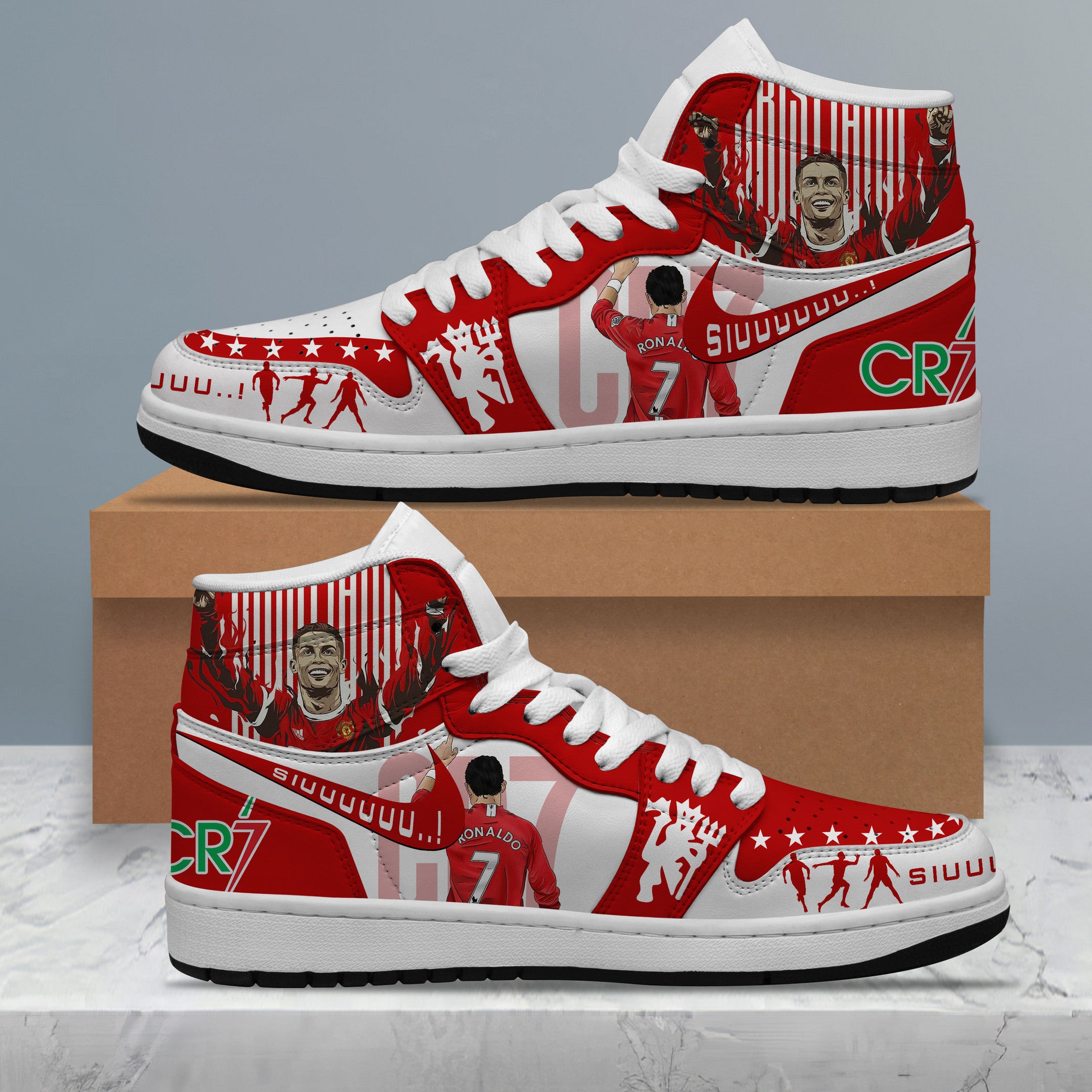 Ideafootwear Cristiano Ronaldo AJ1 High Sneakers Shoes For Men And Women 4