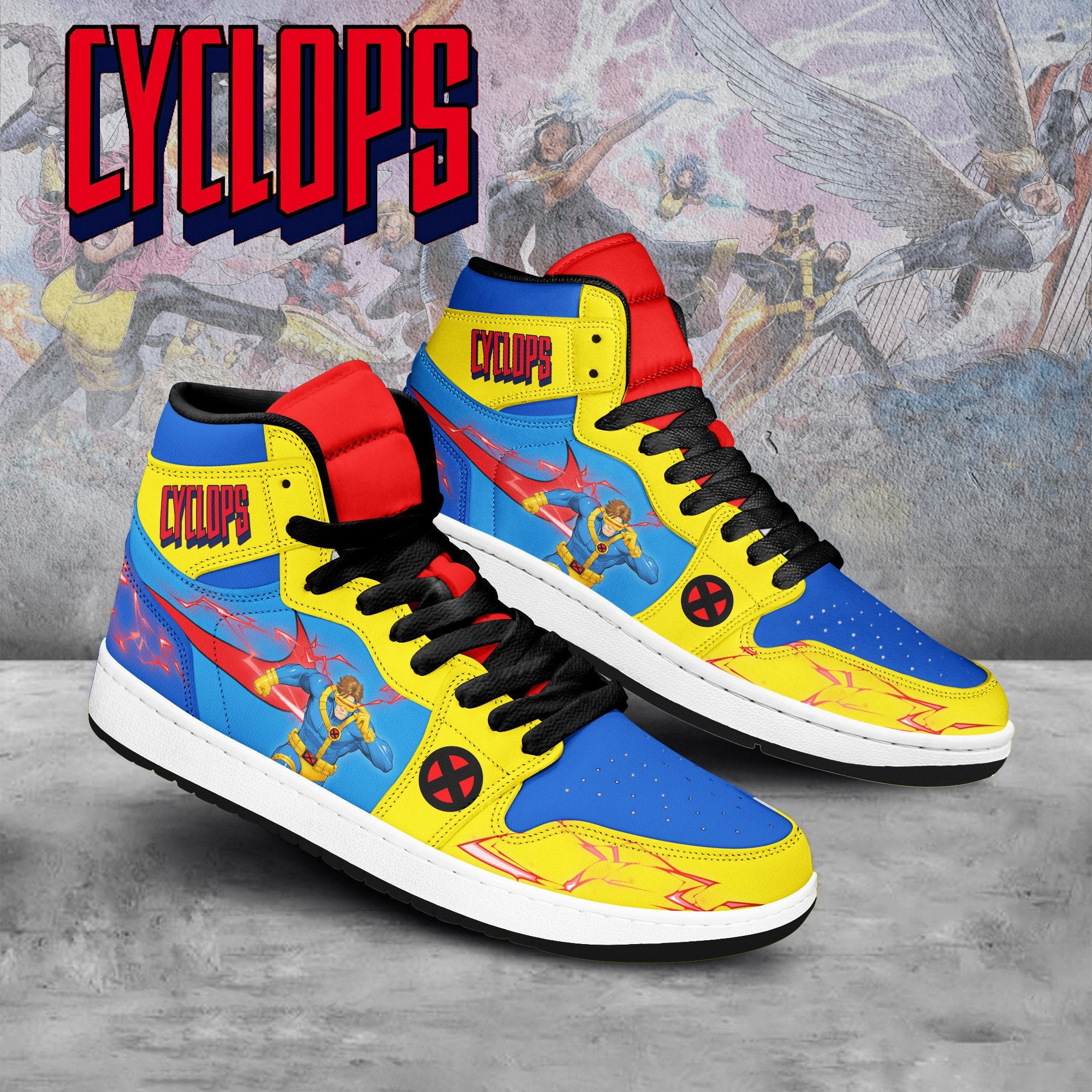 Ideafootwear Cyclops AJ1 High Sneakers Shoes For Men And Women 2
