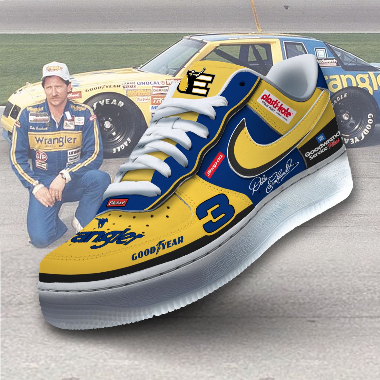 Ideafootwear Dale Earnhardt Air Low-Top Sneakers Shoes For Men And Women 5