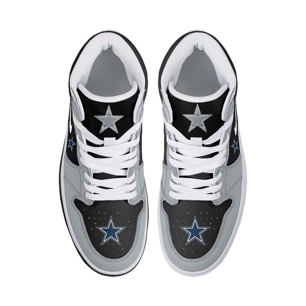 Ideafootwear Dallas Cowboys AJ1 High Sneakers Shoes For Men And Women 12