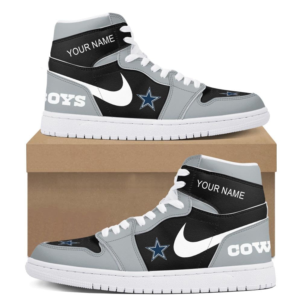 Ideafootwear Dallas Cowboys AJ1 High Sneakers Shoes For Men And Women 12