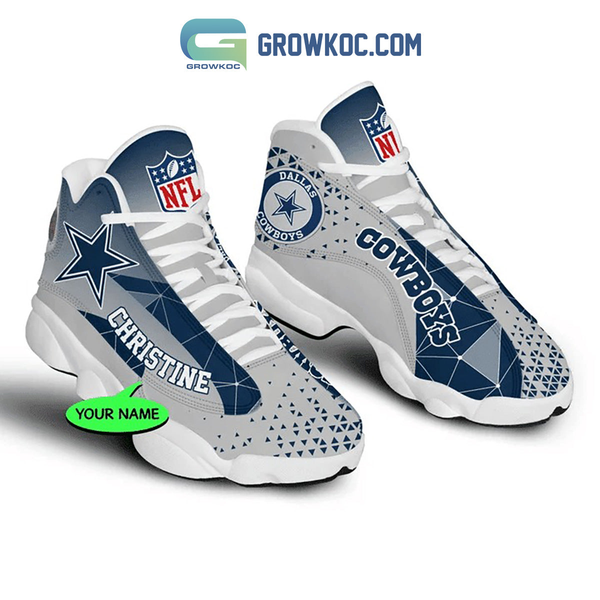 Ideafootwear Dallas Cowboys AJ13 Sneakers Shoes For Men And Women 24