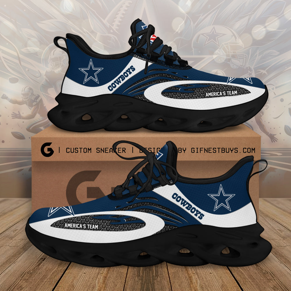 Ideafootwear Dallas Cowboys Max Soul Shoes Sneakers For Men And Women 150