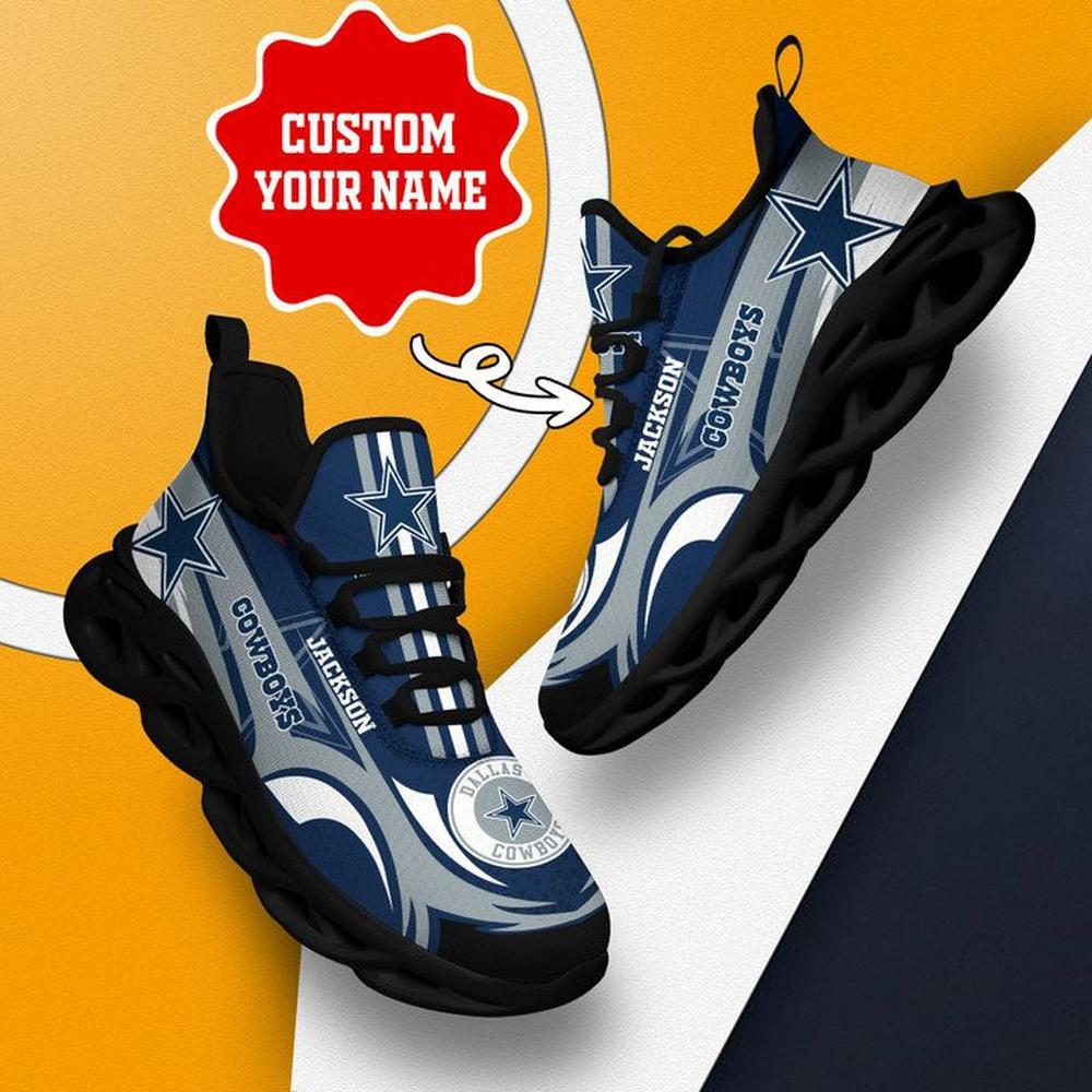 Ideafootwear Dallas Cowboys Max Soul Shoes Sneakers For Men And Women 163
