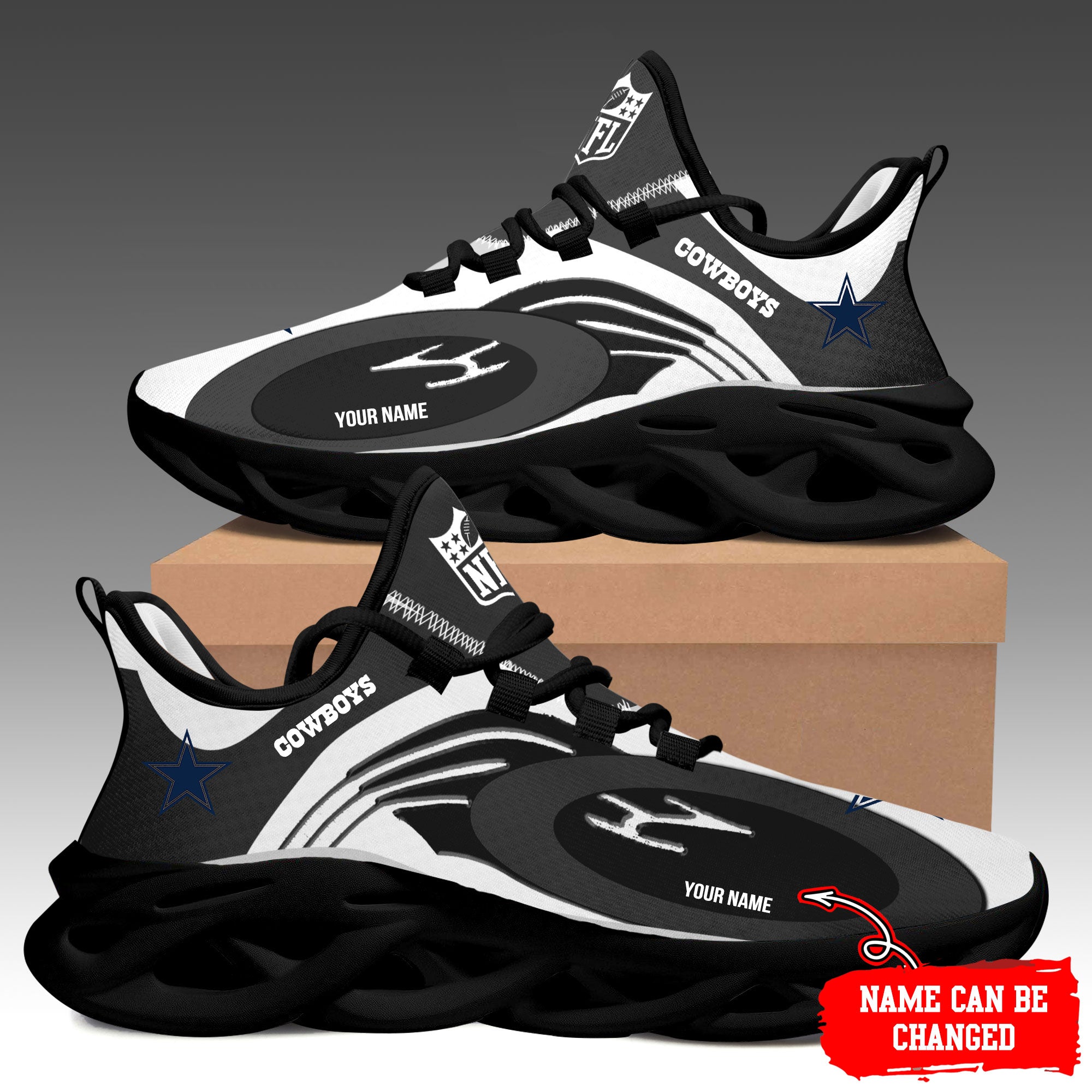 Ideafootwear Dallas Cowboys Max Soul Shoes Sneakers For Men And Women 160