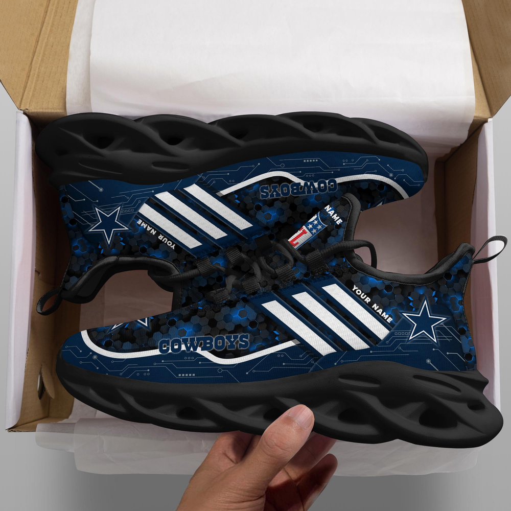 Ideafootwear Dallas Cowboys Max Soul Shoes Sneakers For Men And Women 263