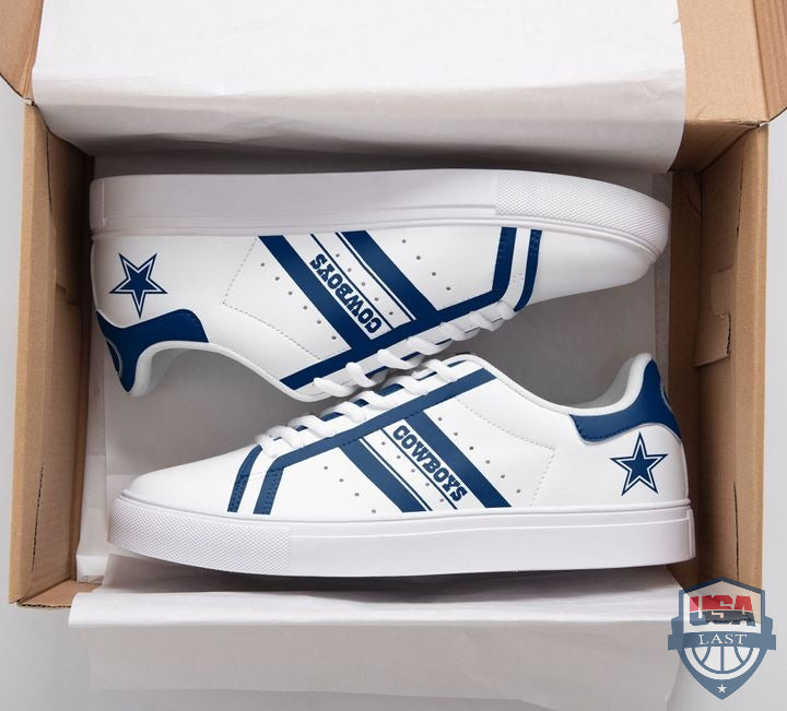 Ideafootwear Dallas Cowboys Skate Stan Shoes Sneakes For Men And Women 6