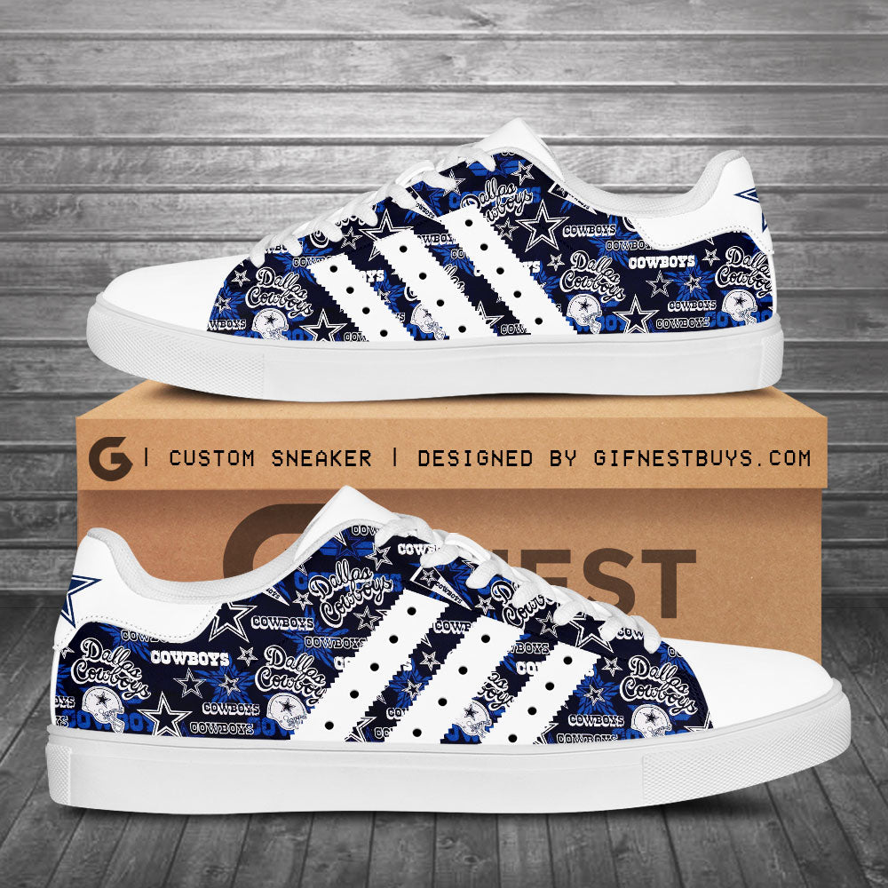 Ideafootwear Dallas Cowboys Skate Stan Shoes Sneakes For Men And Women 1