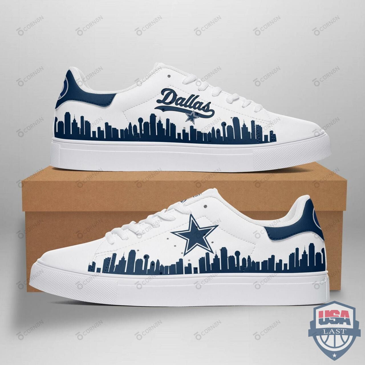 Ideafootwear Dallas Cowboys Skate Stan Shoes Sneakes For Men And Women 13