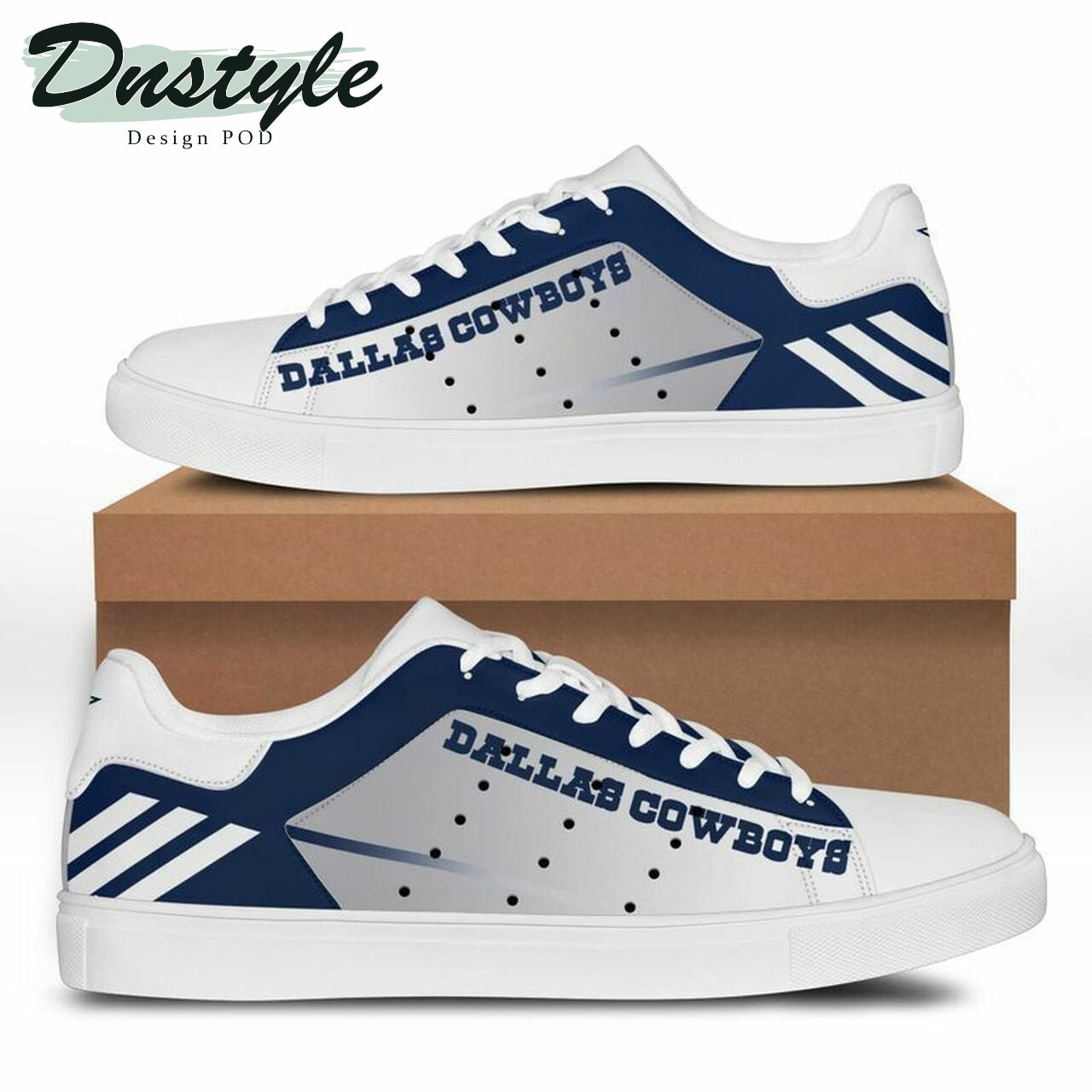 Ideafootwear Dallas Cowboys Skate Stan Shoes Sneakes For Men And Women 4