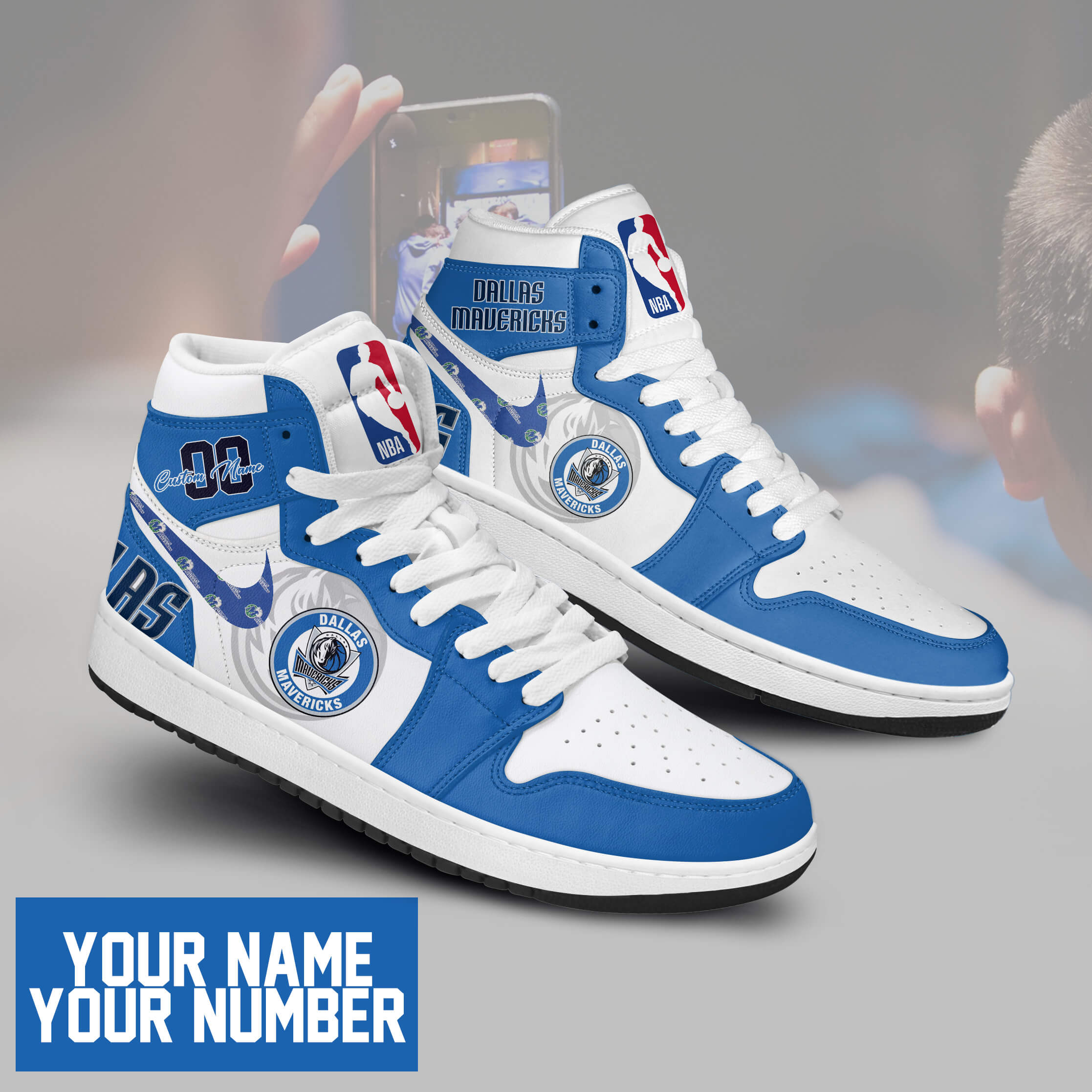 Ideafootwear Dallas Mavericks AJ1 High Sneakers Shoes For Men And Women 1