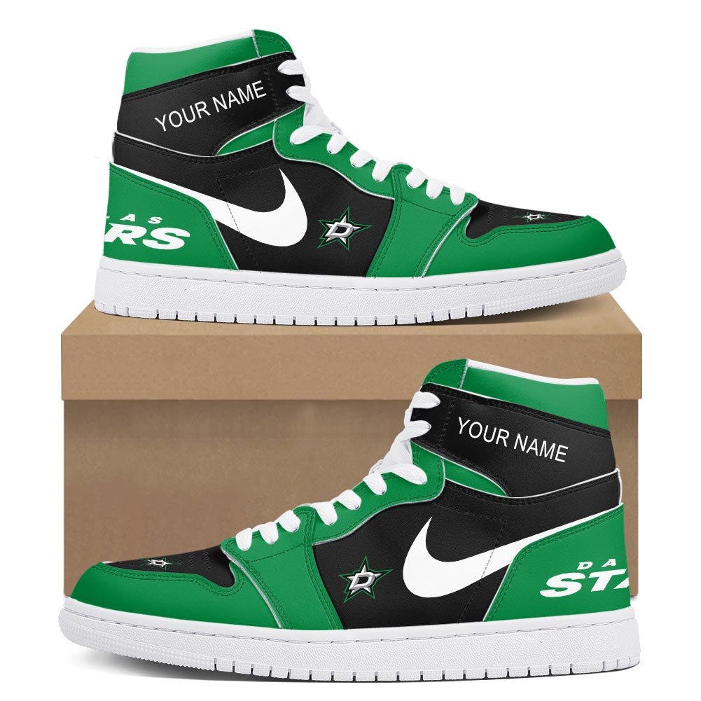 Ideafootwear Dallas Stars AJ1 High Sneakers Shoes For Men And Women 5