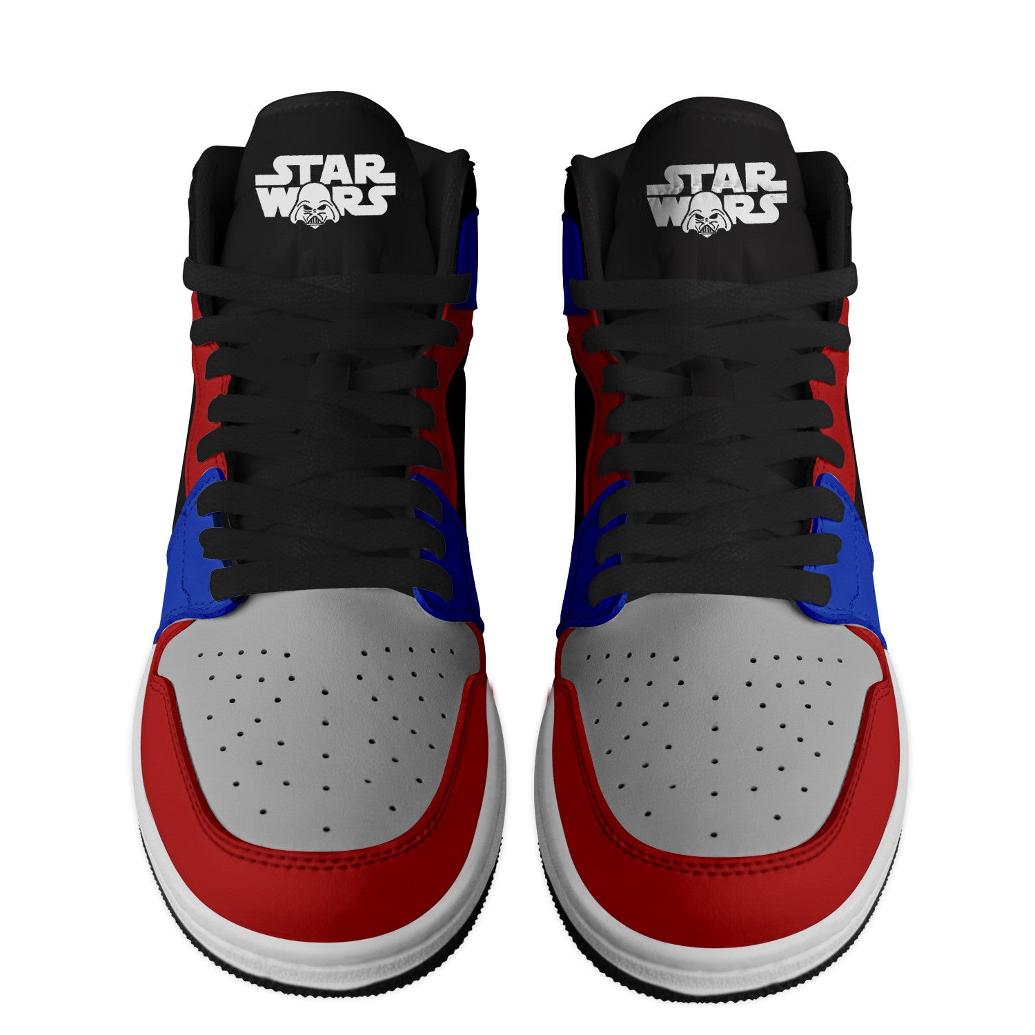 Ideafootwear Darth Vader AJ1 High Sneakers Shoes For Men And Women 2