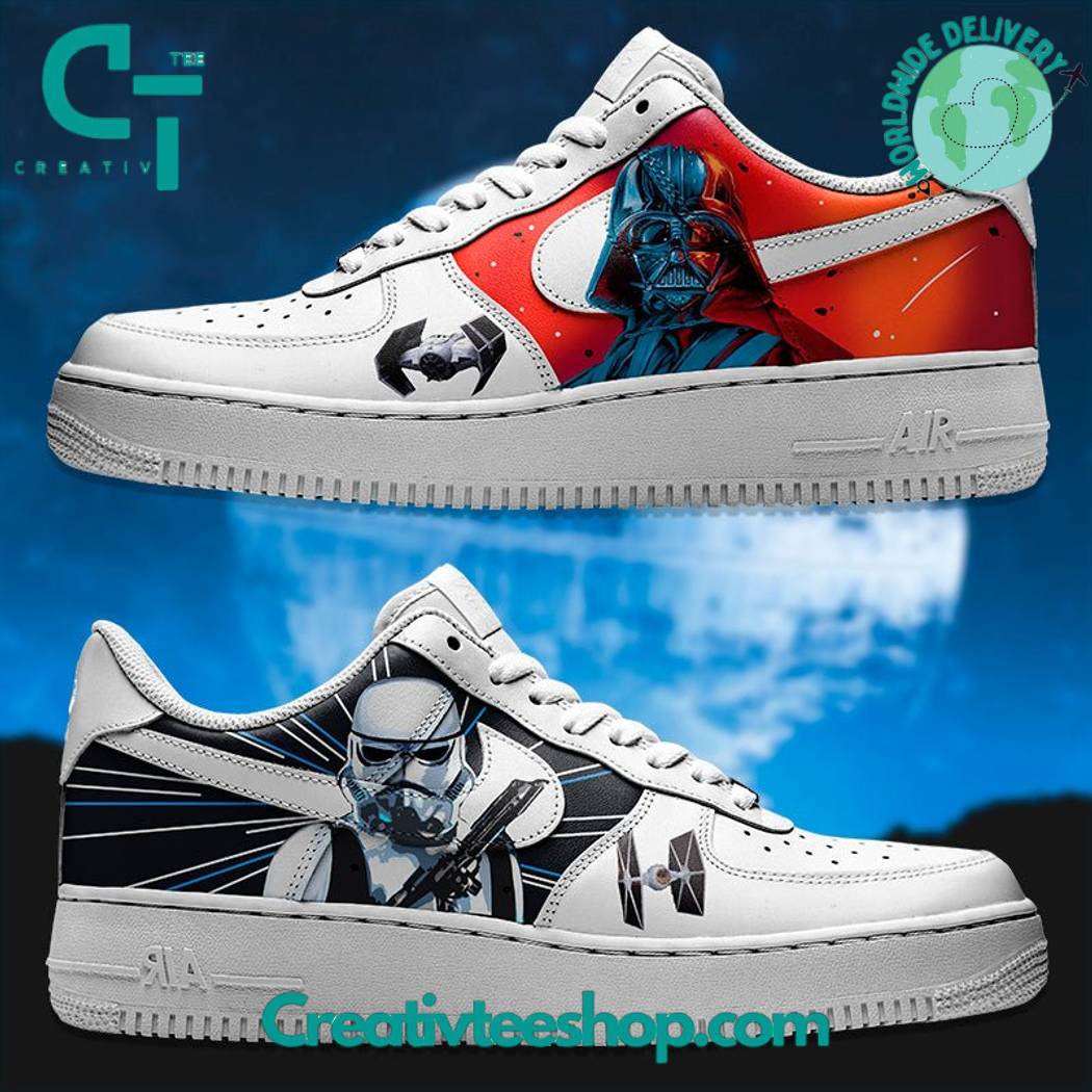 Ideafootwear Darth Vader Star Wars  Air Low-Top Sneakers Shoes For Men And Women 1