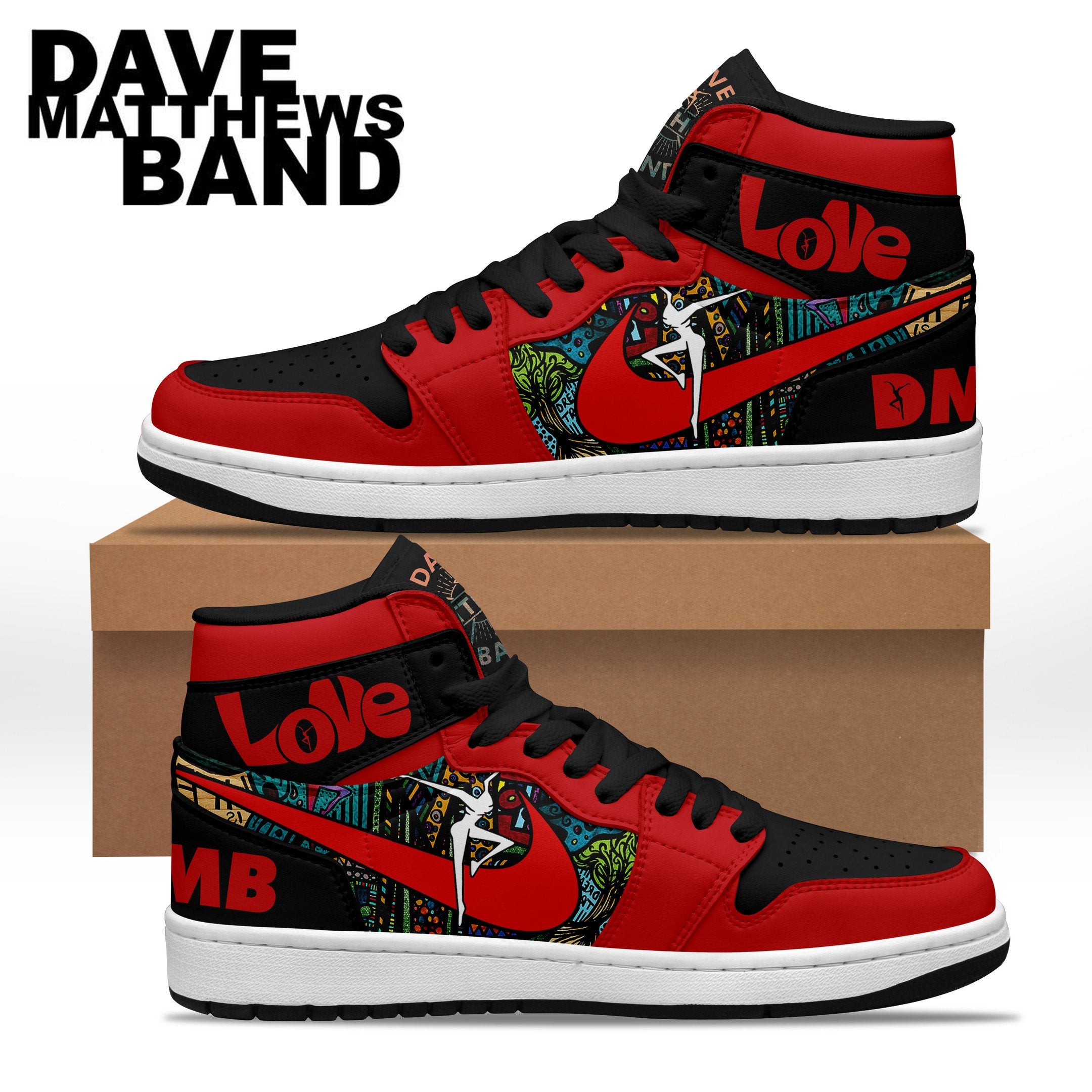 Ideafootwear Dave Matthews Band AJ1 High Sneakers Shoes For Men And Women 9