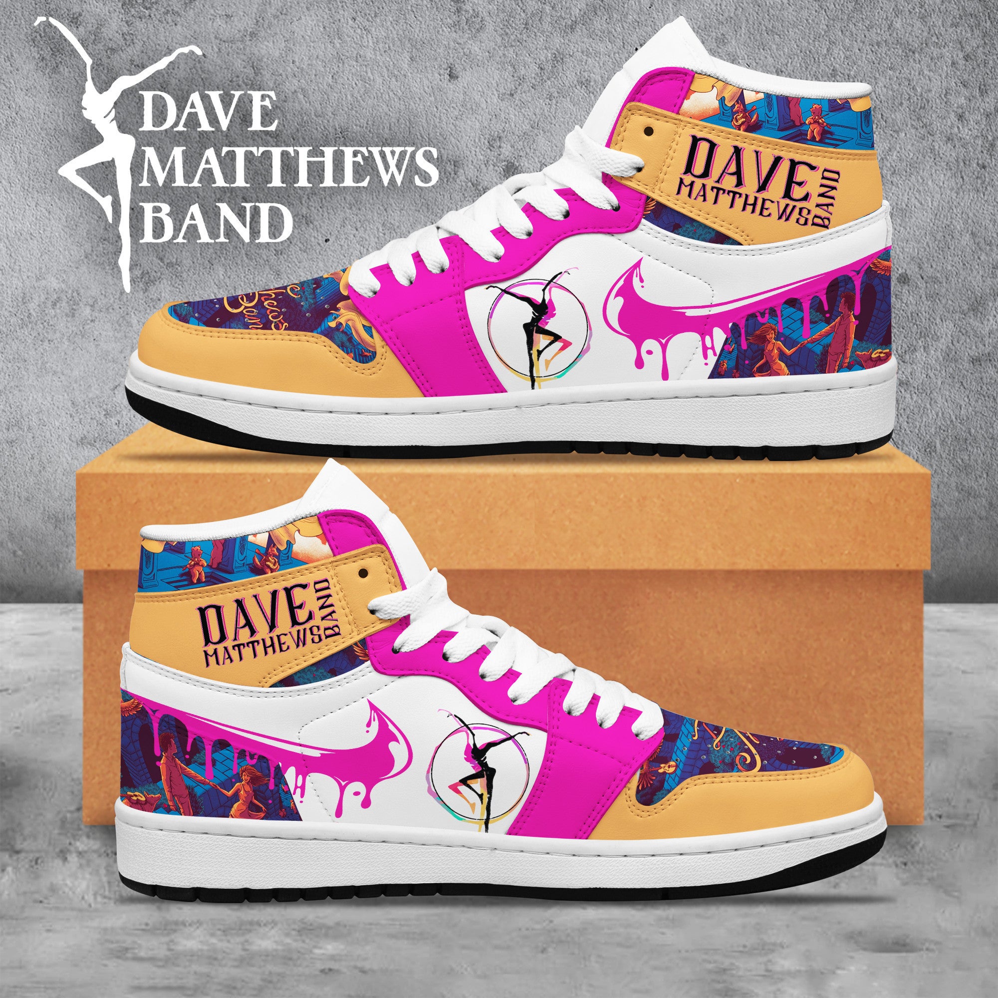 Ideafootwear Dave Matthews Band AJ1 High Sneakers Shoes For Men And Women 5