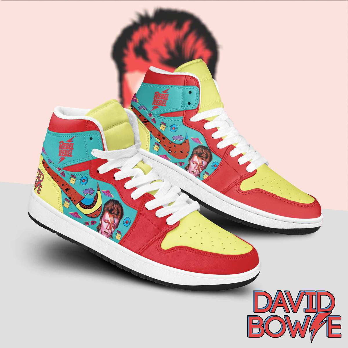 Ideafootwear David Bowie AJ1 High Sneakers Shoes For Men And Women 3