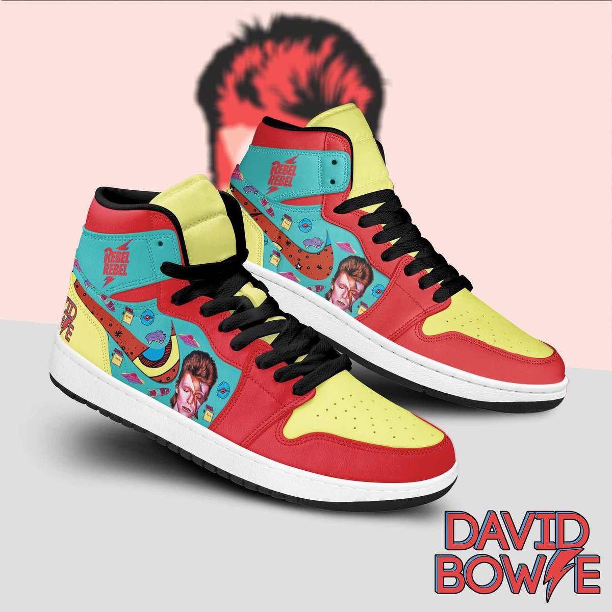 Ideafootwear David Bowie AJ1 High Sneakers Shoes For Men And Women 4