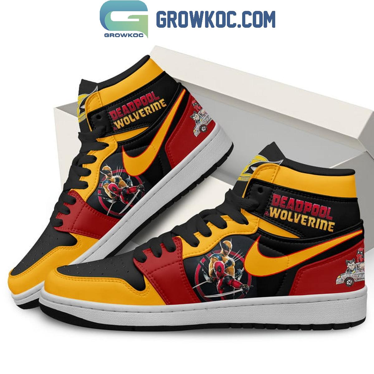 Ideafootwear Deadpool AJ1 High Sneakers Shoes For Men And Women 4