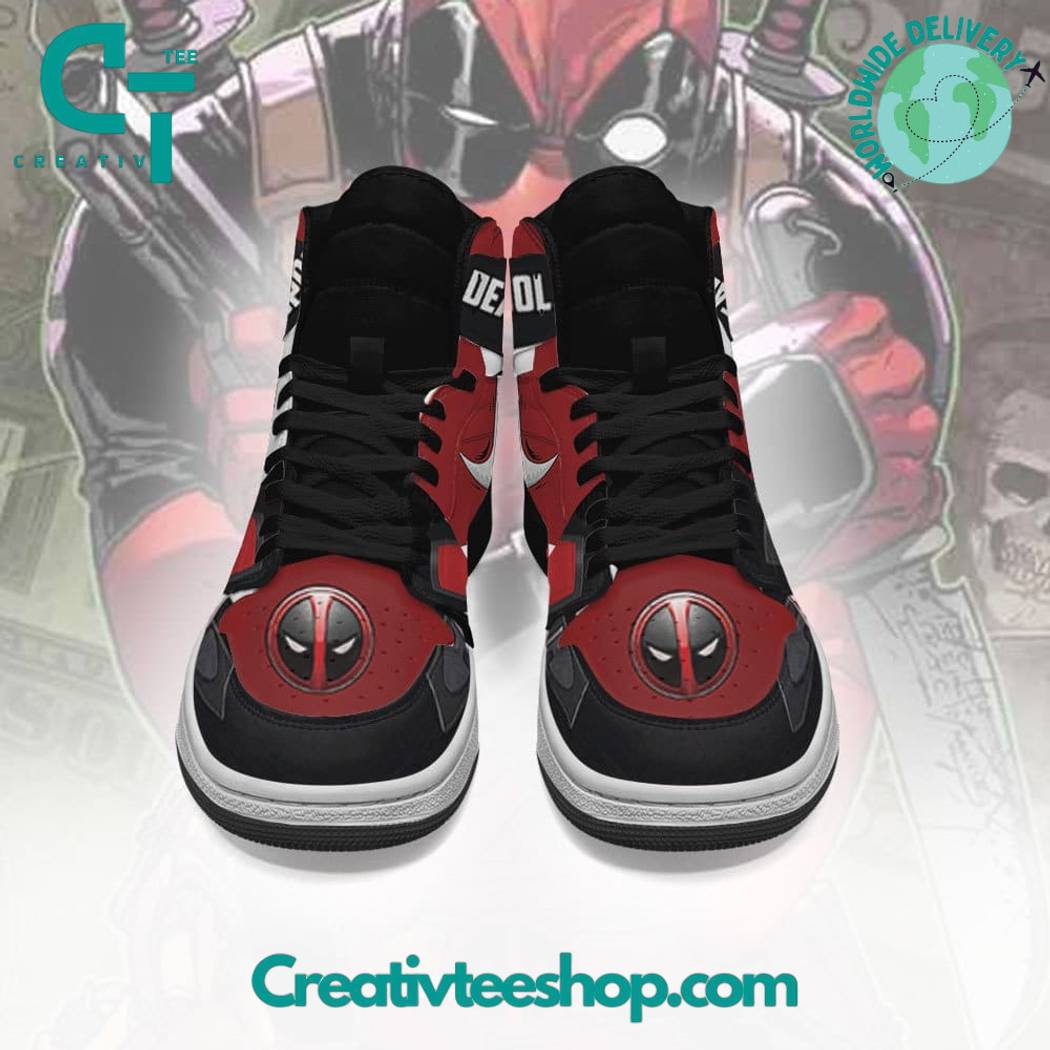 Ideafootwear Deadpool AJ1 High Sneakers Shoes For Men And Women 6
