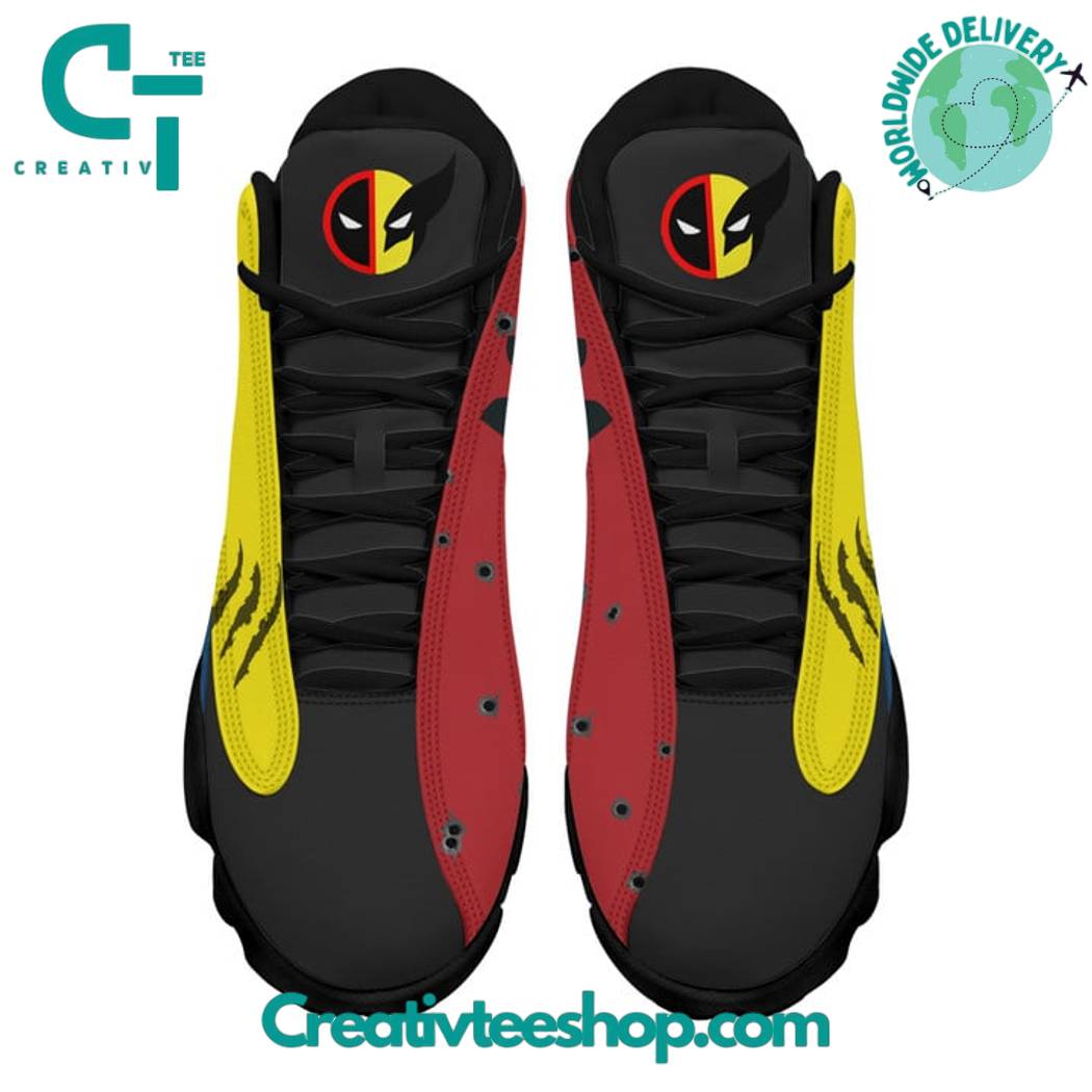 Ideafootwear Deadpool AJ13 Sneakers Shoes For Men And Women 1