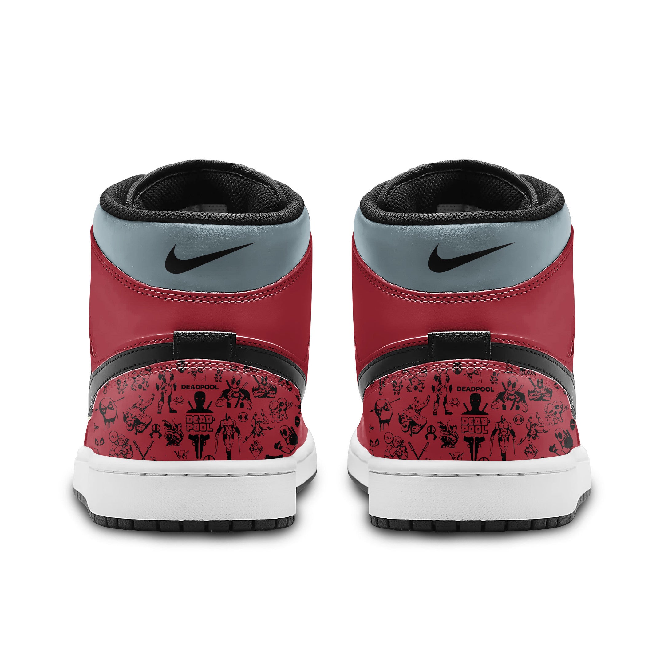 Ideafootwear Deadpool AJ1 High Sneakers Shoes For Men And Women 11