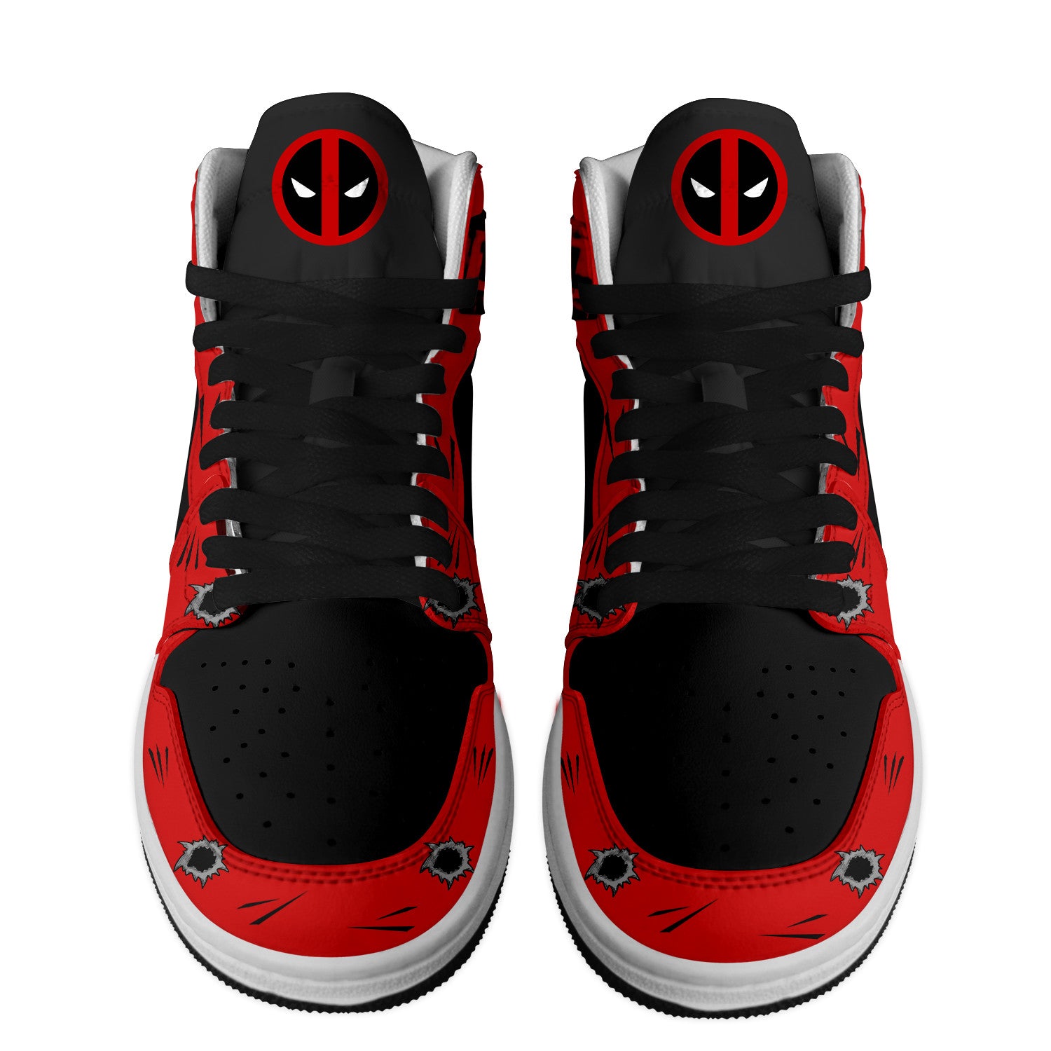 Ideafootwear Deadpool AJ1 High Sneakers Shoes For Men And Women 10