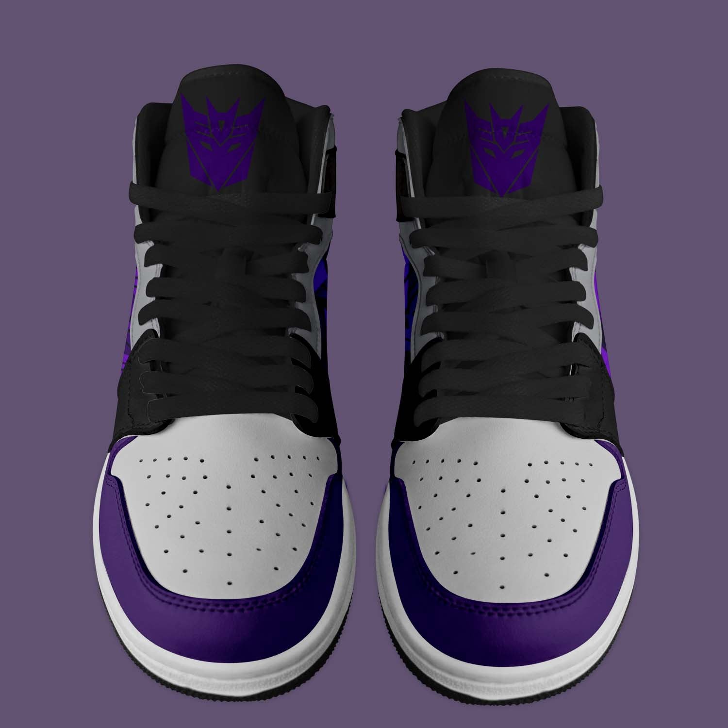 Ideafootwear Decepticon Attack AJ1 High Sneakers Shoes For Men And Women 1