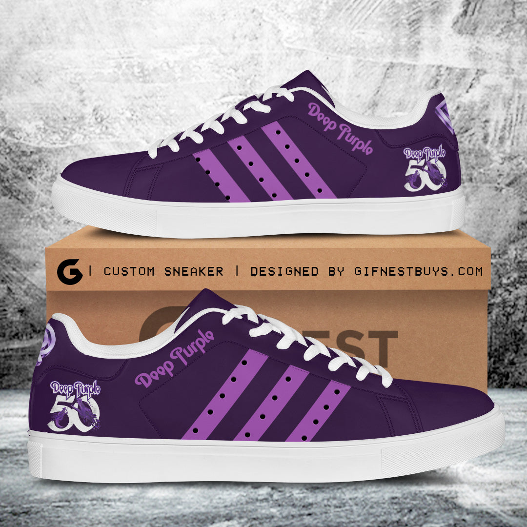 Ideafootwear Deep Purple Skate Stan Shoes Sneakes For Men And Women 2