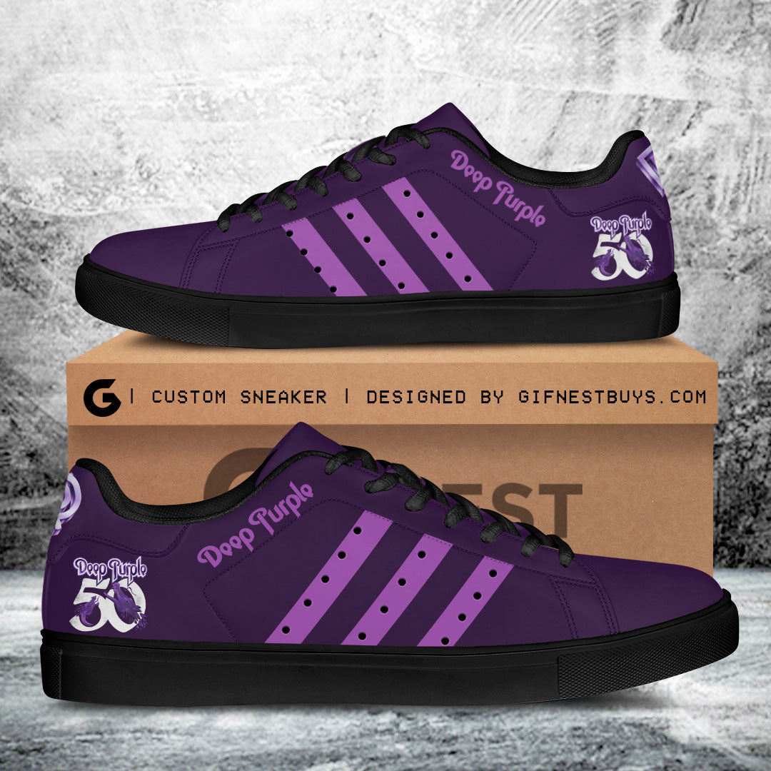 Ideafootwear Deep Purple Skate Stan Shoes Sneakes For Men And Women 2