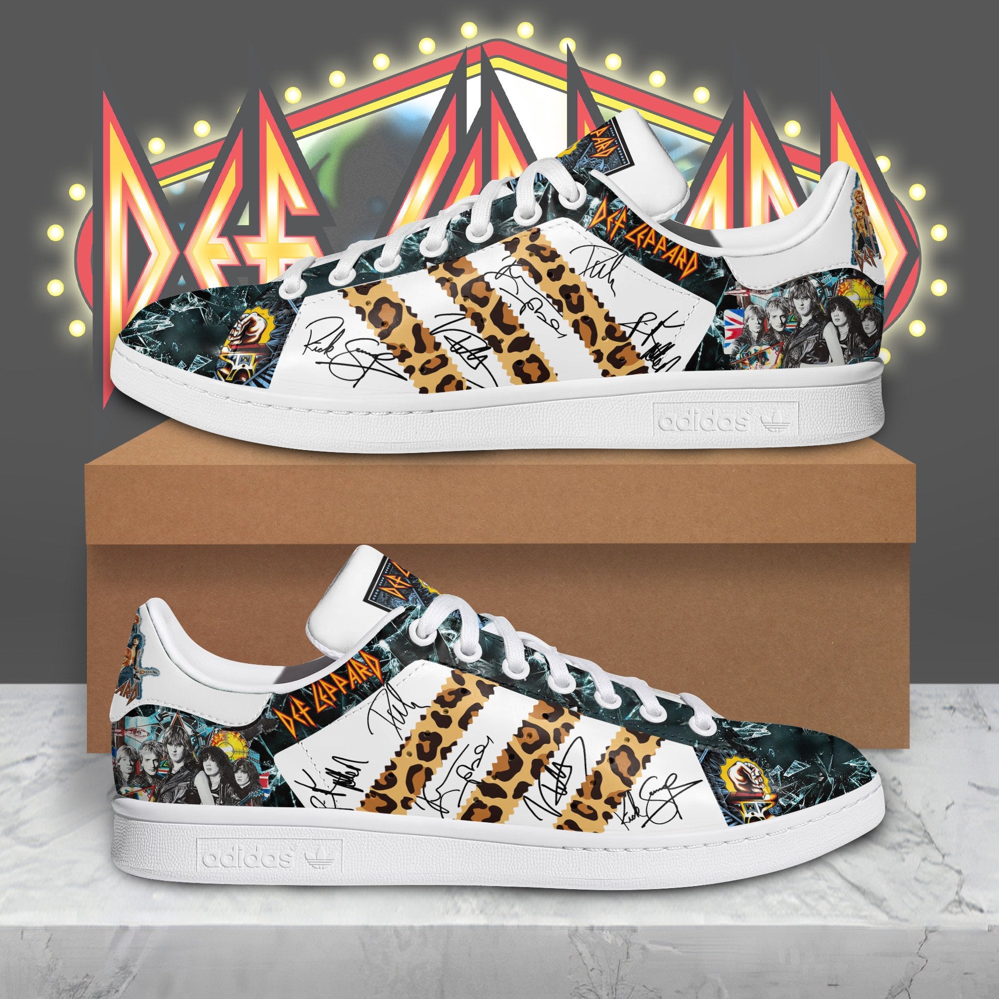Ideafootwear Def Leppard Skate Stan Shoes Sneakes For Men And Women 1